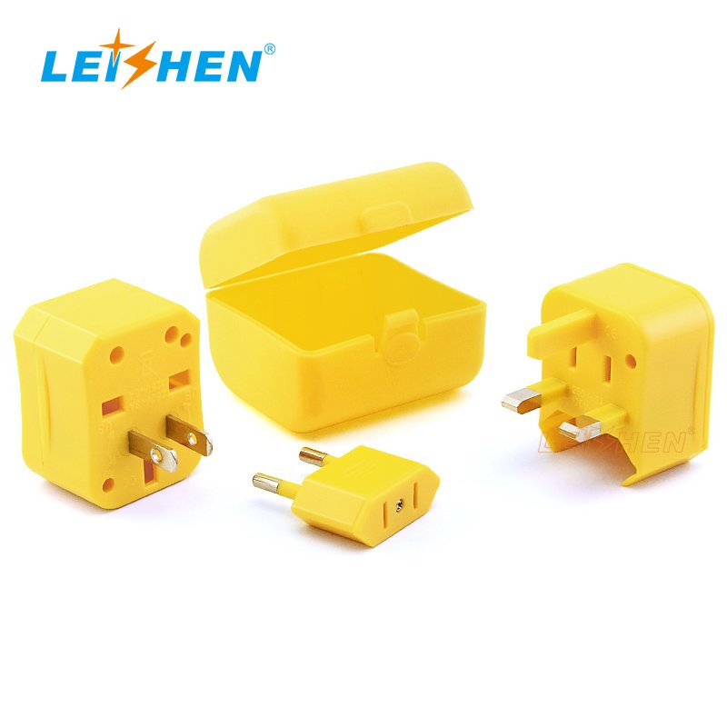 Leishen Universal Travel Adapter International Mini Travel Adapter All-in-One Worldwide Wall Charger with USA EU UK AUST Plug