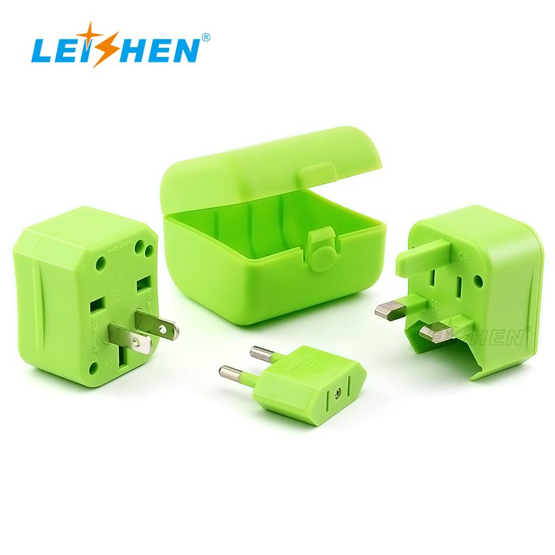 Leishen Universal Travel Adapter International Mini Travel Adapter All-in-One Worldwide Wall Charger with USA EU UK AUST Plug