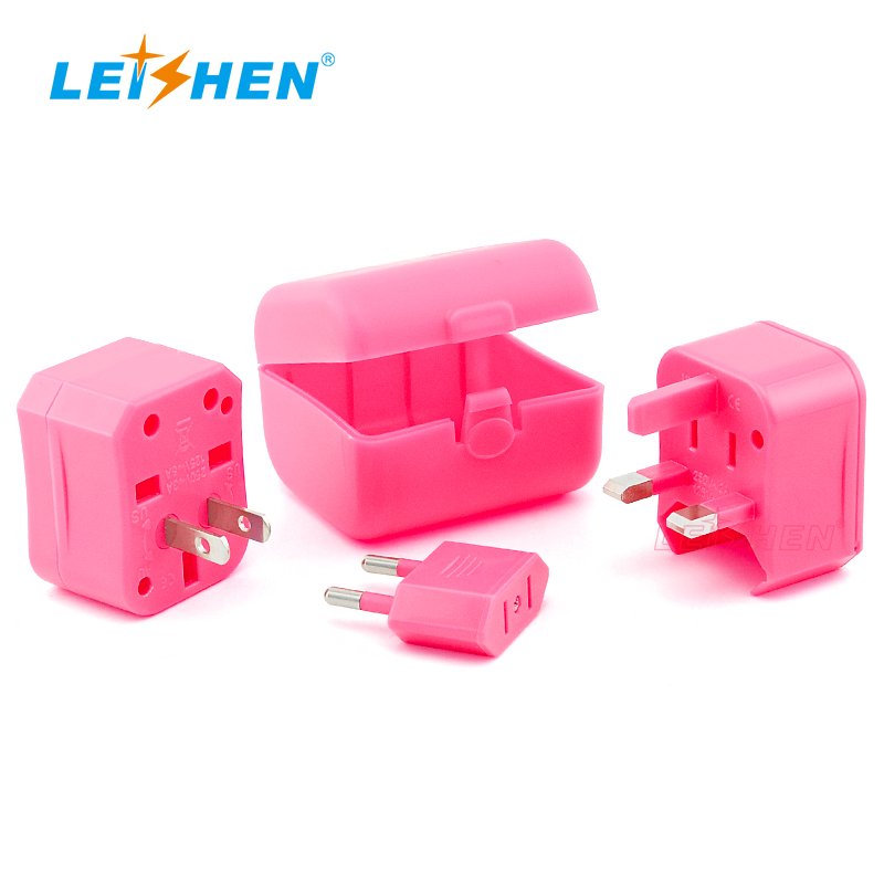 Leishen Universal Travel Adapter International Mini Travel Adapter All-in-One Worldwide Wall Charger with USA EU UK AUST Plug