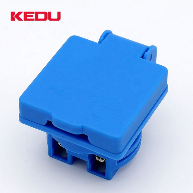 KEDU Factory Directly Bule Color 2 Pin Female Schuko Plug Insert 16A 250V Plug With VDE,SEMKO Approved