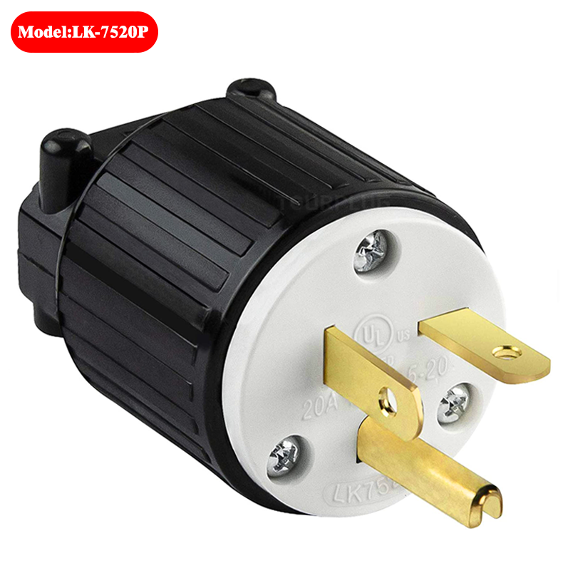 US 5-20P NEMA US Industrial Plug Direct Connector Male Power Adaptor Plug Right Angle male socket plug