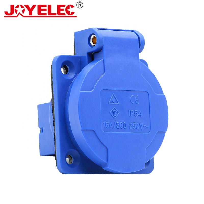 JOYELEC New Style Blue QY112 250V 16A Waterproof Standard Electric Industrial Socket Plug