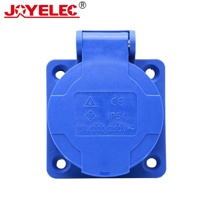 JOYELEC New Style Blue QY112 250V 16A Waterproof Standard Electric Industrial Socket Plug