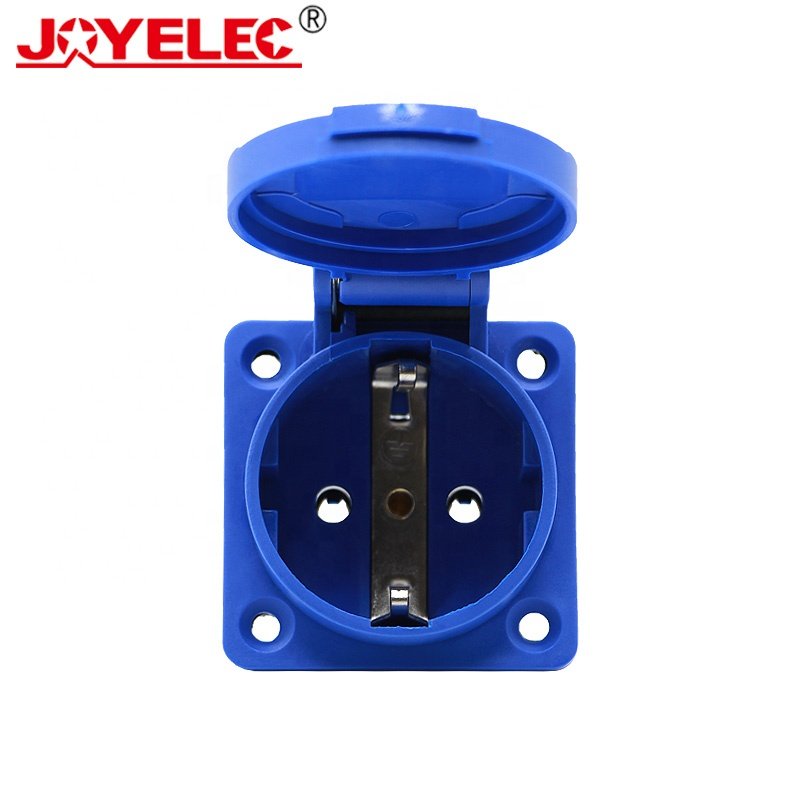 JOYELEC New Style Blue QY112 250V 16A Waterproof Standard Electric Industrial Socket Plug