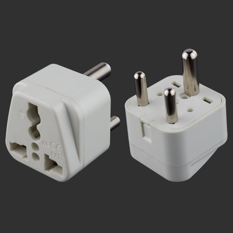 3 pin India plug adapter Universal to India AC Power Travel Charger South Africa plug Adapters Plug connector