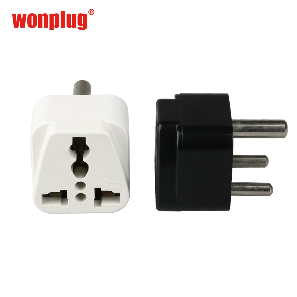 3 pin India plug adapter Universal to India AC Power Travel Charger South Africa plug Adapters Plug connector