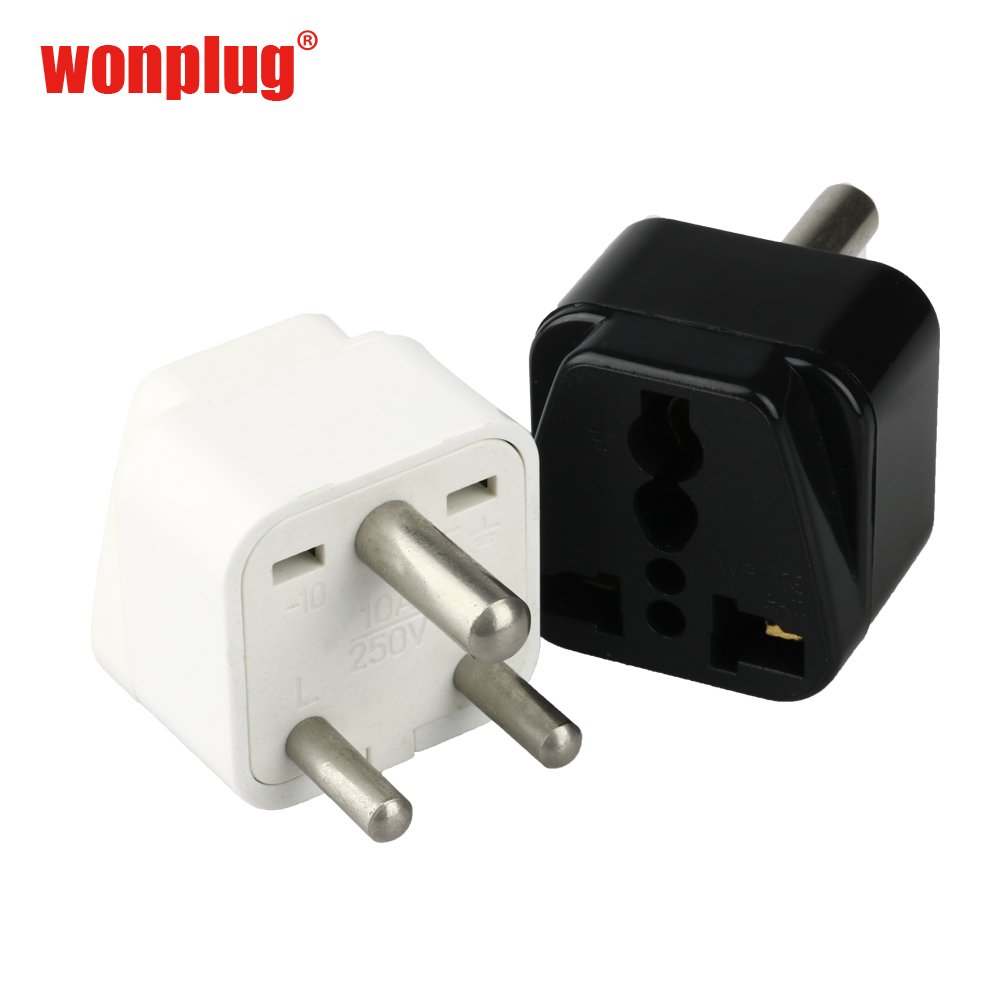 3 pin India plug adapter Universal to India AC Power Travel Charger South Africa plug Adapters Plug connector
