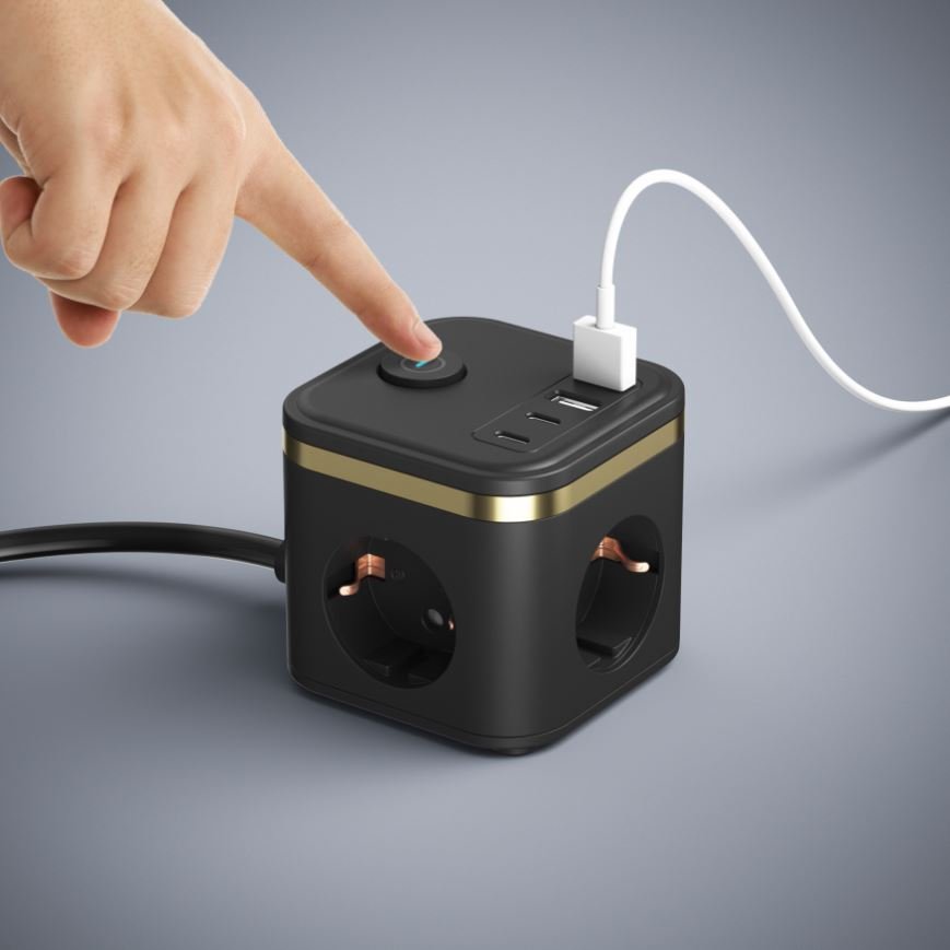 High Quality Smart Extension Socket With Usb Port Power Strip Eu Fr Plug Surge Protector
