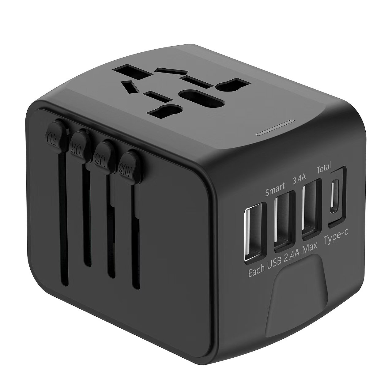 Good quality Latest products all in one universal plug international travel usb c power adapter