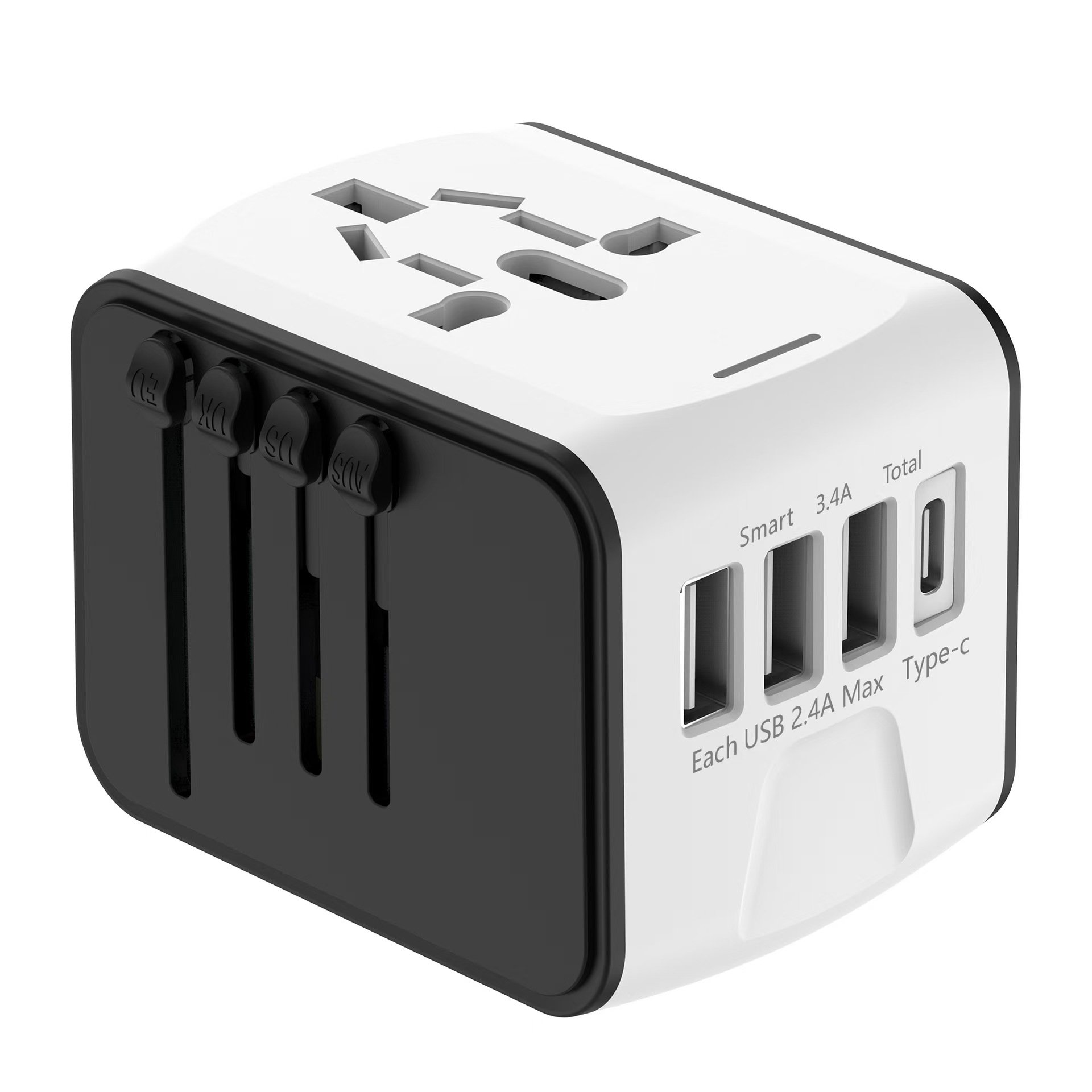 Good quality Latest products all in one universal plug international travel usb c power adapter