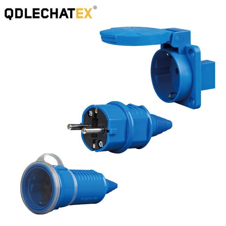 Type 012-2 Ip44 220v 250v 2P+E 2pin Male Industrial Schuko French 16a plug
