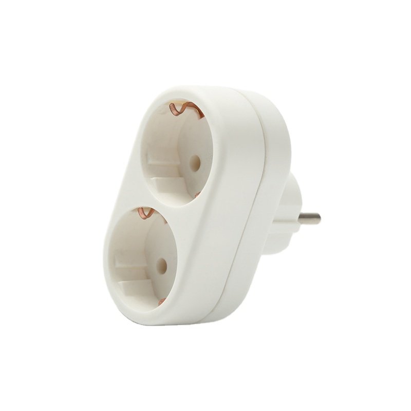 2 Way socket plug eu german 2 pin plug wall socket extension socket for home