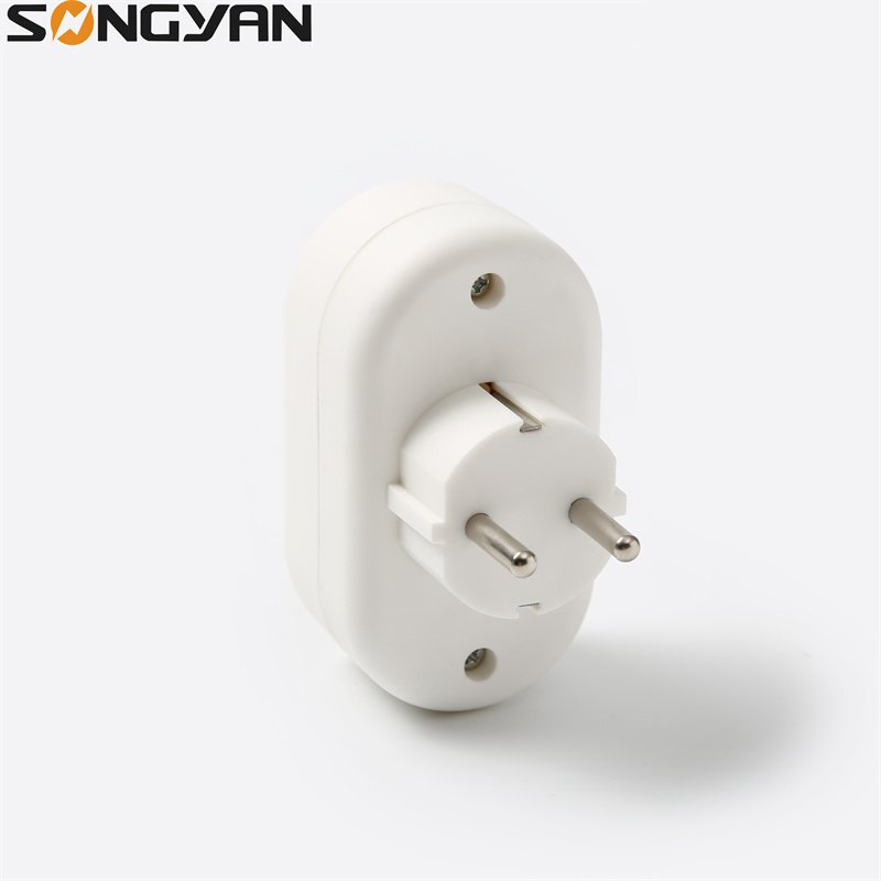 2 Way socket plug eu german 2 pin plug wall socket extension socket for home