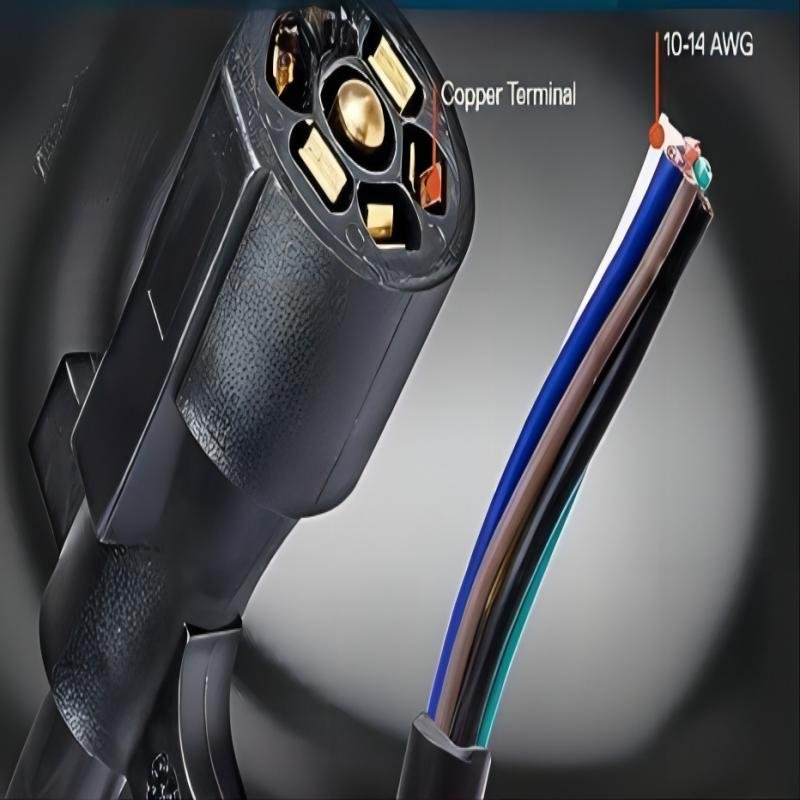 Universal Waterproof Fit 16ft 7-Pin Trailer Plug Cord Wire Cable for RV car Trailer Truck