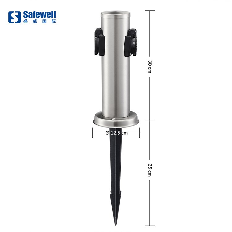 Stainless Steel Garden Socket Pillar Socket For Outdoor Plug Socket