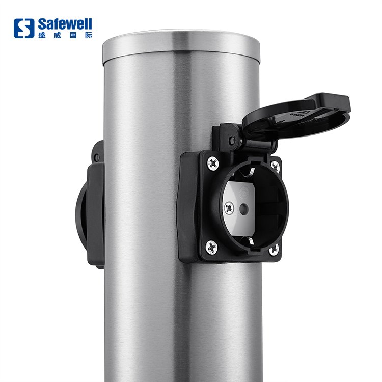 Stainless Steel Garden Socket Pillar Socket For Outdoor Plug Socket