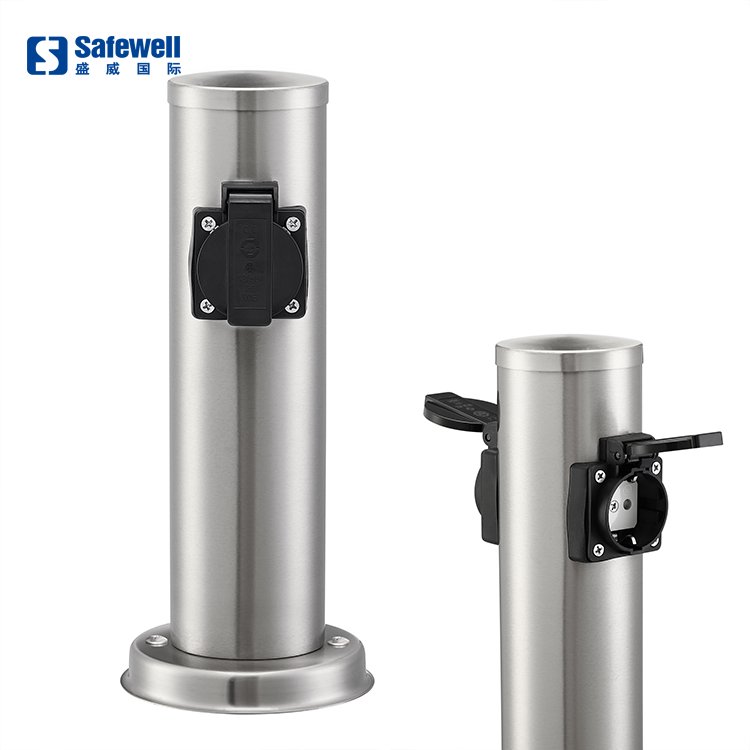 Stainless Steel Garden Socket Pillar Socket For Outdoor Plug Socket