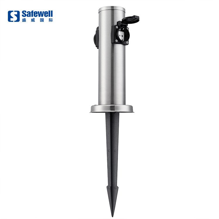 Stainless Steel Garden Socket Pillar Socket For Outdoor Plug Socket