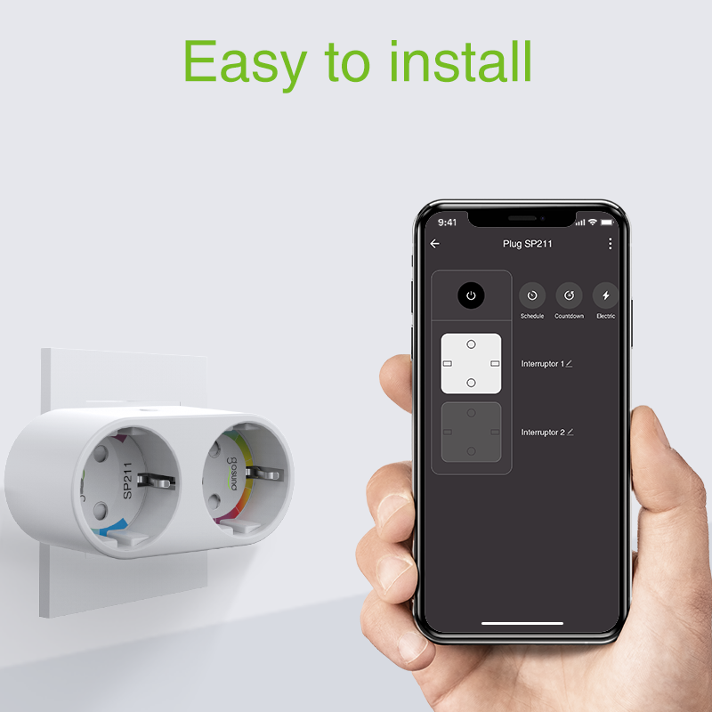WIFI EU Smart Plug tuya app white 16A Voice Control compatible with AM Alexa wifi smart plug