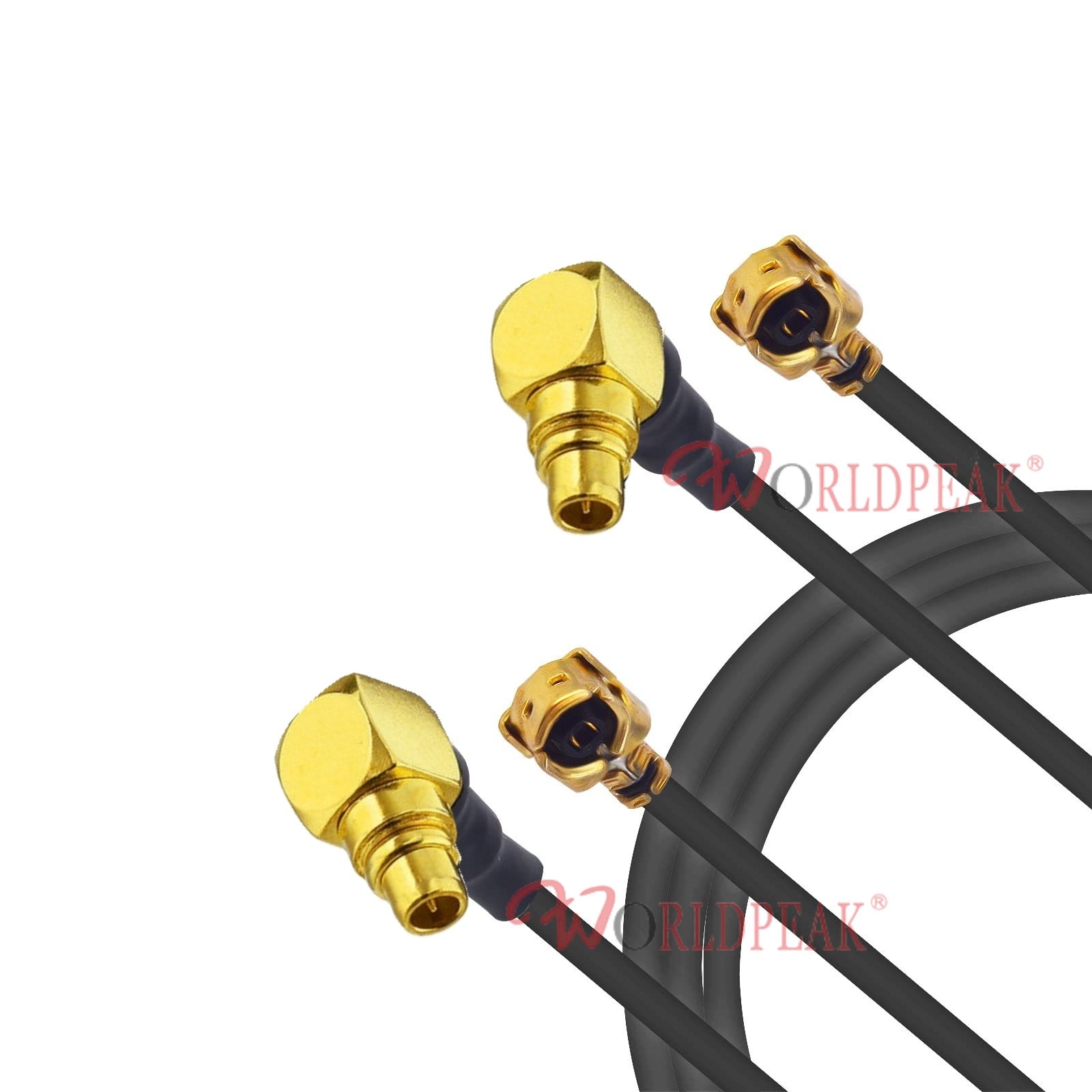 RF pigtail UFL IPEX IPX MHF MMCX male plug right angled SMA female with 0.81 1.13 1.37 1.78mm coaxial jumper cable assembly