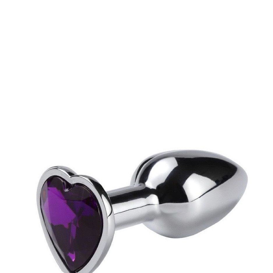 Heart Shape Diamond Base Metal Anal Plug Butt Plug Anal Toys For Couple