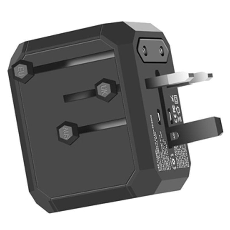 Amazon Bestseller Universal Travel Adapter US EU AU UK Plug All-in-one with 2 USB C PD30W Charger Worldwide Travel Plug Adapter