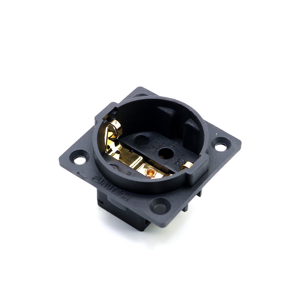 Furutech Schuko FI-E30 (G) Gold FI-E30(R) Rhodium AC 250V 16A EU Power Plug Copper Neutral IEC Inlet European ElectricaL Socket