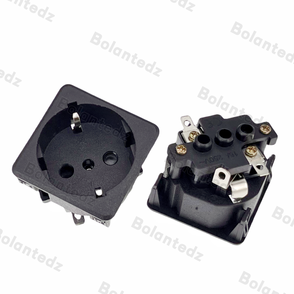 16A EU Plug Socket Power electric 2 pins Outlet european schuko wall industrial socket