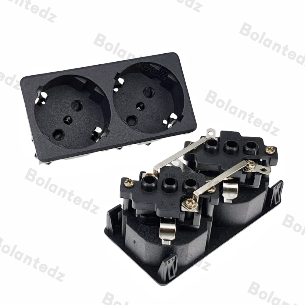 16A EU Plug Socket Power electric 2 pins Outlet european schuko wall industrial socket
