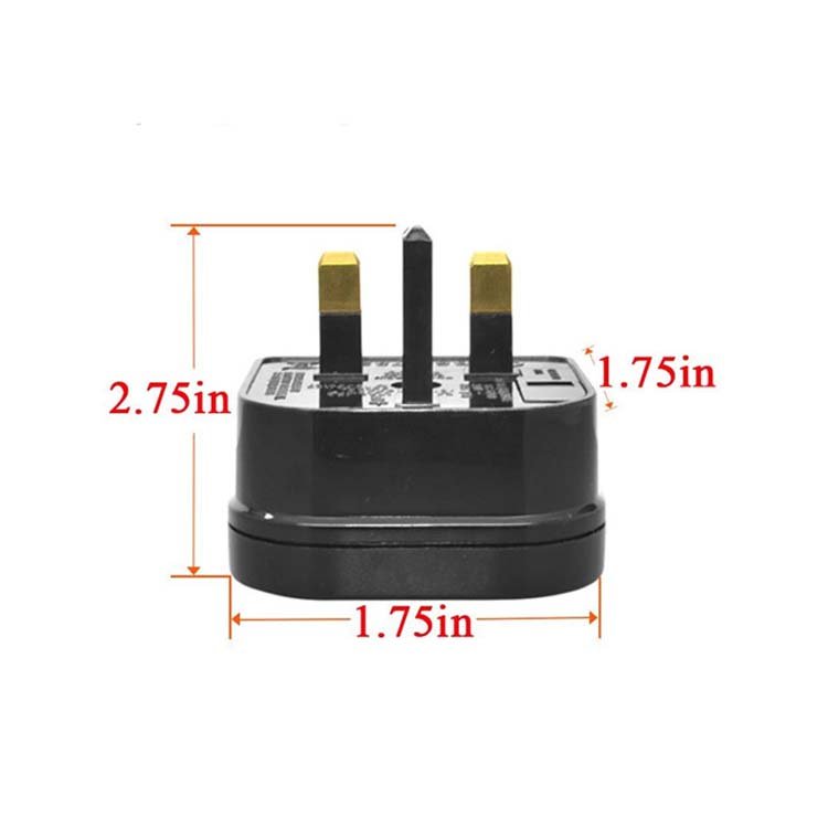 BS5732 Portable Power Socket Adapter EU to UK Plug Travel Converter with Fuse 13A Rated Current