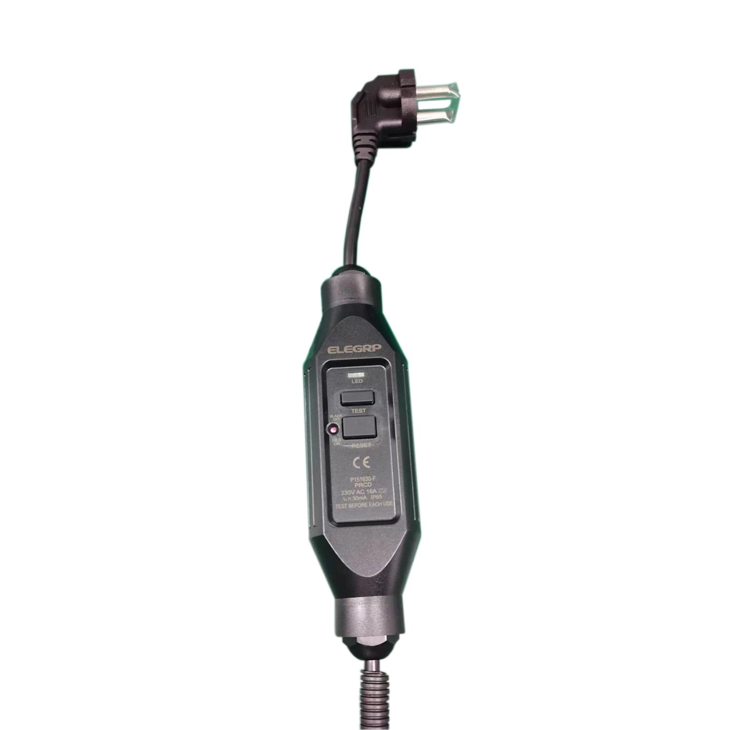 Original factory 16 Amps 230V/250V 30mA trip in-line Portable CE/TUV certificate Black In-line 220V RCD plug