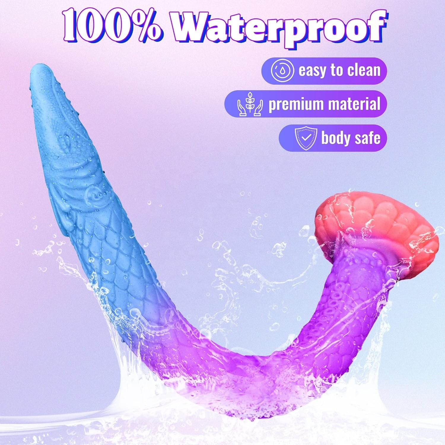 Wholesale Fantasy alien dildo colourful Luminous Anal Plug Silicone anal butt plug sex Toy with Strong suction cup