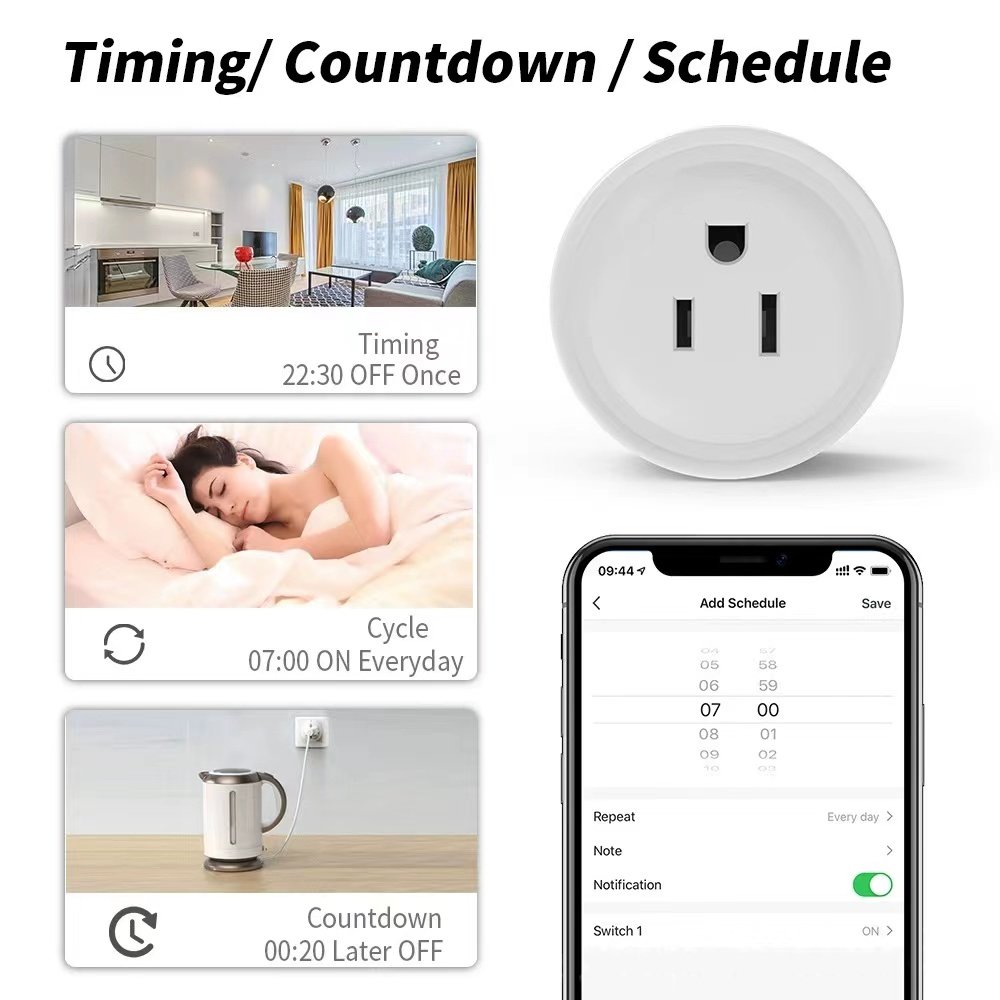 10A UK Plug WiFi Outlet Adapter Smart Home Remote Control Timer Wall Outlet for Alexa Google Home homekit Socket