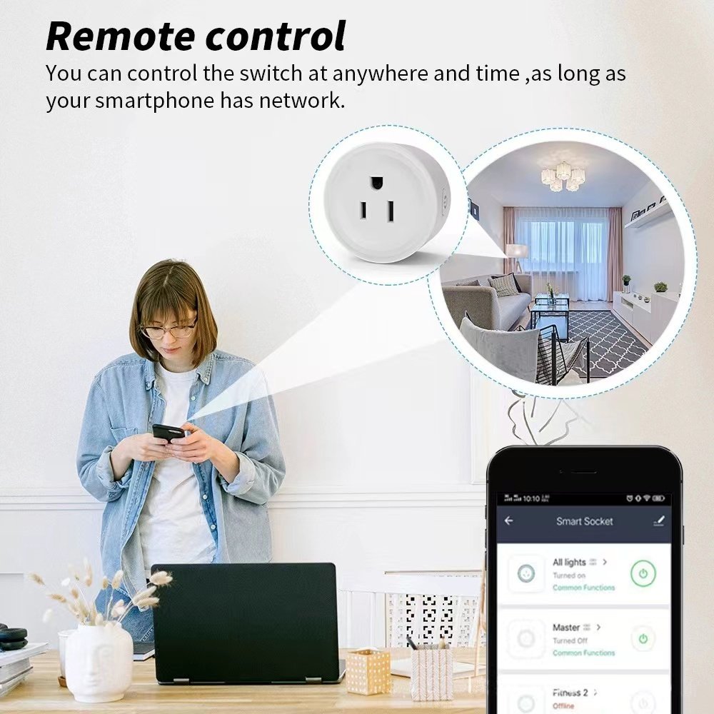 10A UK Plug WiFi Outlet Adapter Smart Home Remote Control Timer Wall Outlet for Alexa Google Home homekit Socket