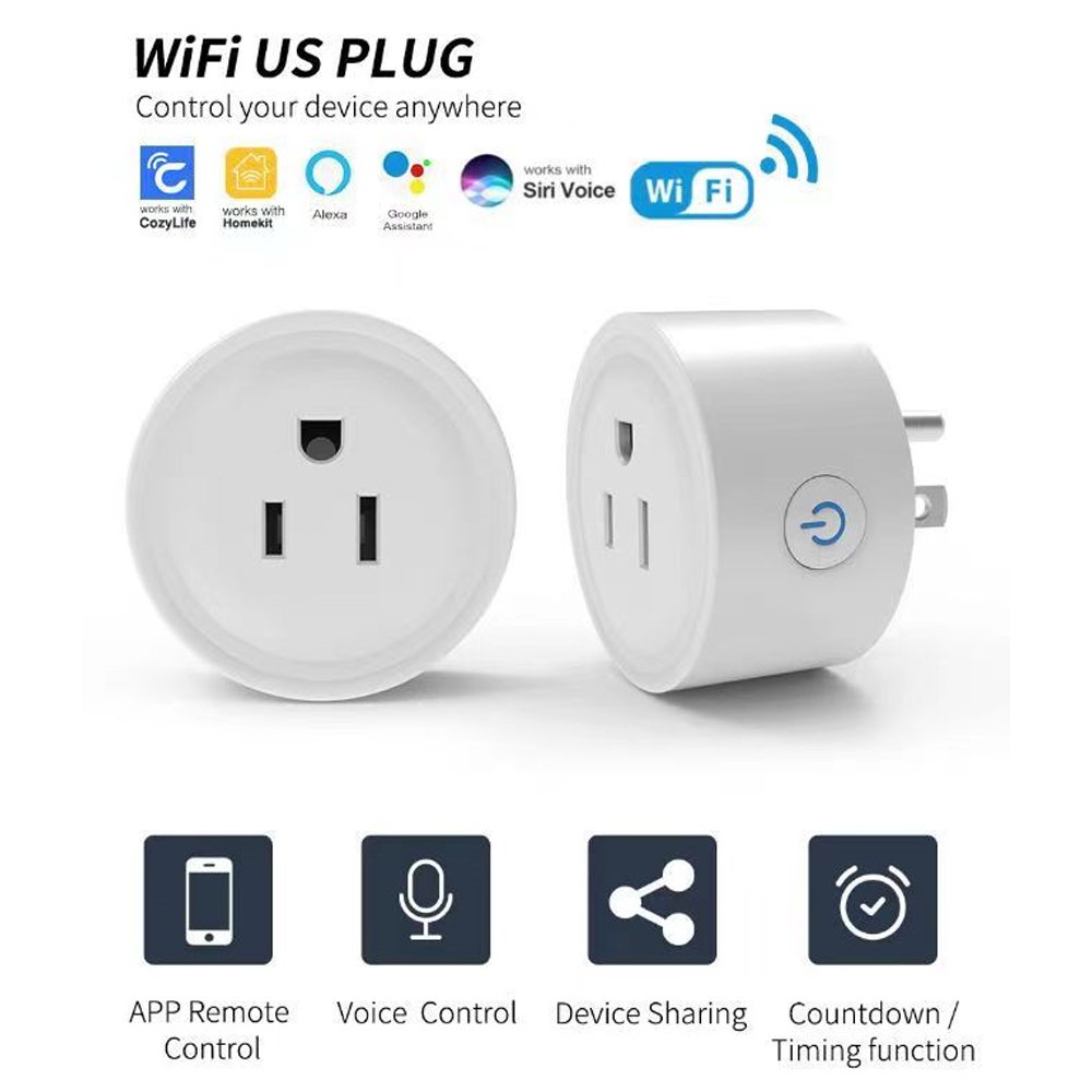 10A UK Plug WiFi Outlet Adapter Smart Home Remote Control Timer Wall Outlet for Alexa Google Home homekit Socket