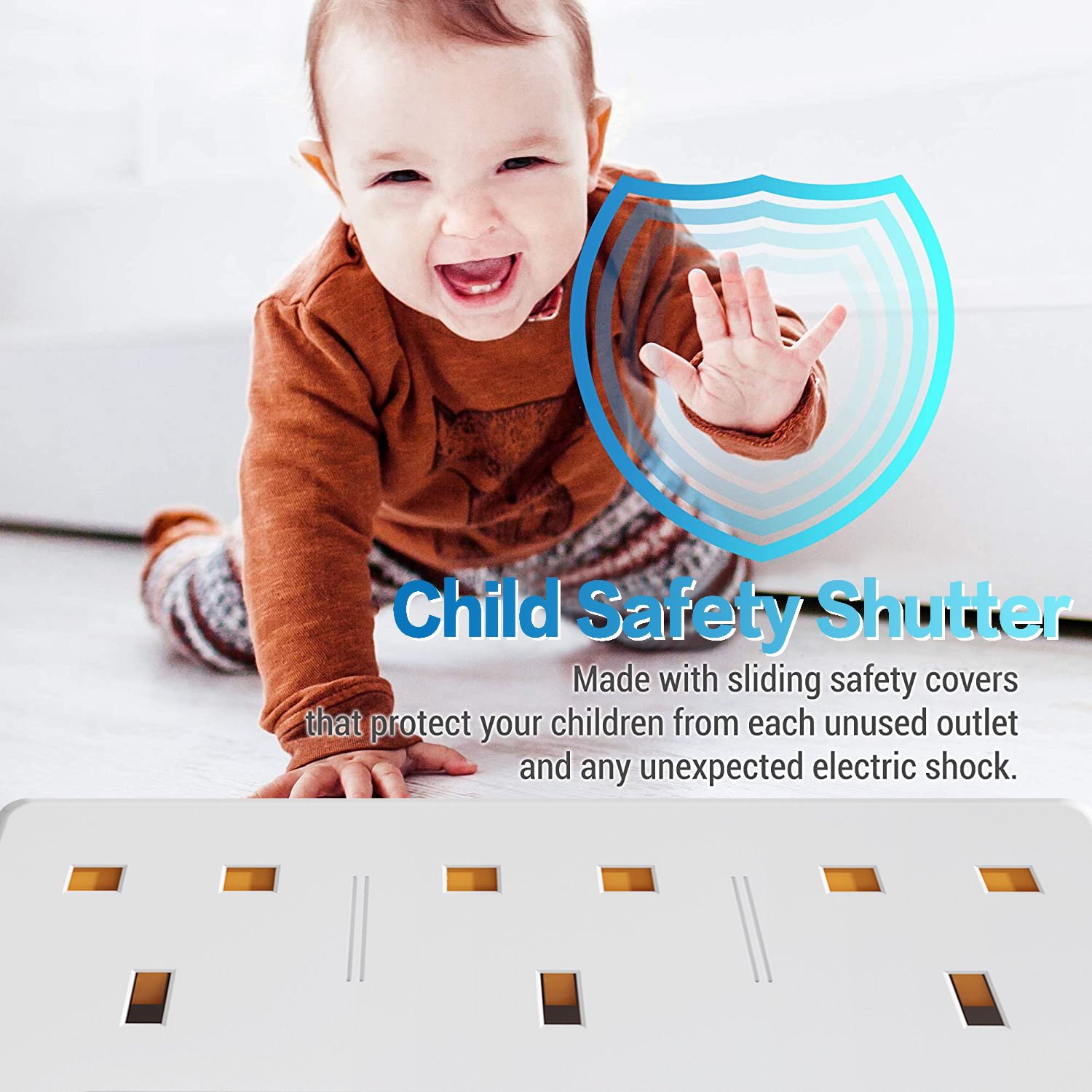 Multi 3 Pin Plug Electrical Power Strip 2M Extension Cord Individual Switch Child Protectors Extension Socket With Usb C Ports