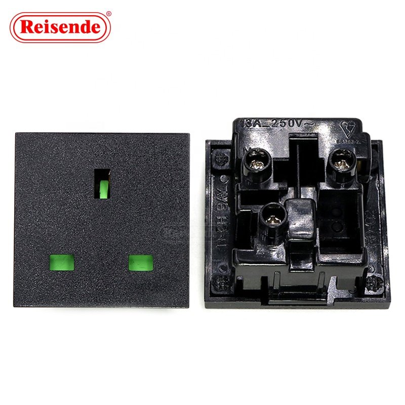 High Quality Ac Power Inlet 2 Pin Embed Uk Plug 16amp Female Industrial Wall 3pin Socket Ac Outlet