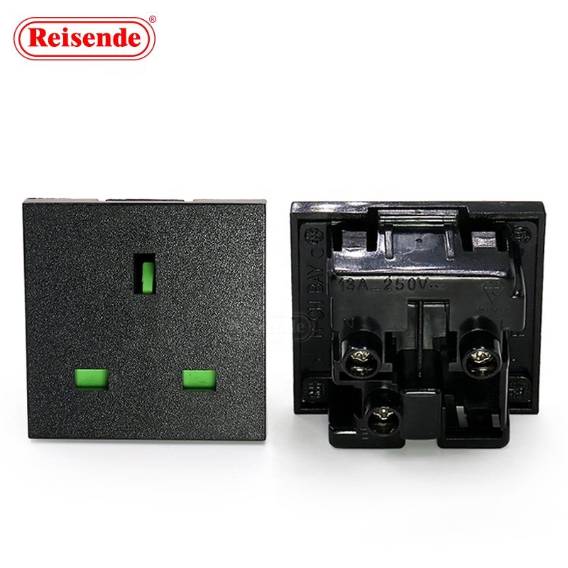 High Quality Ac Power Inlet 2 Pin Embed Uk Plug 16amp Female Industrial Wall 3pin Socket Ac Outlet