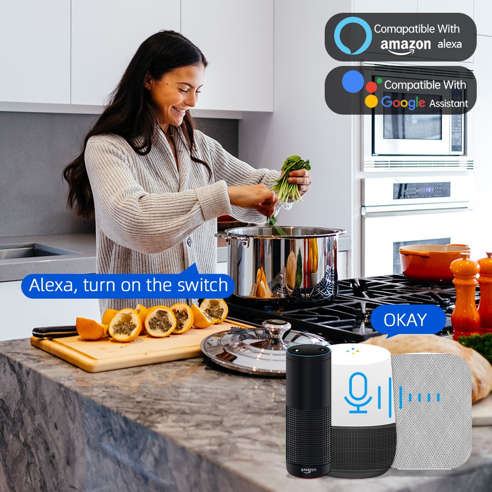 Tuya Blue tooth Mash Smart Socket Plug WiFi EU Adapter ,Home Automation Electric Equipment Accessories,Support Google Home Alexa
