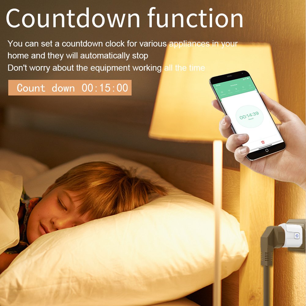 Tuya Blue tooth Mash Smart Socket Plug WiFi EU Adapter ,Home Automation Electric Equipment Accessories,Support Google Home Alexa