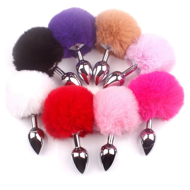 Anal Plug Stainless Steel Silicone Fox Tail Erotic Dildo Sexo Butt Plug Tail Anus Sex Shop Adults Games Sex Toys for Woman