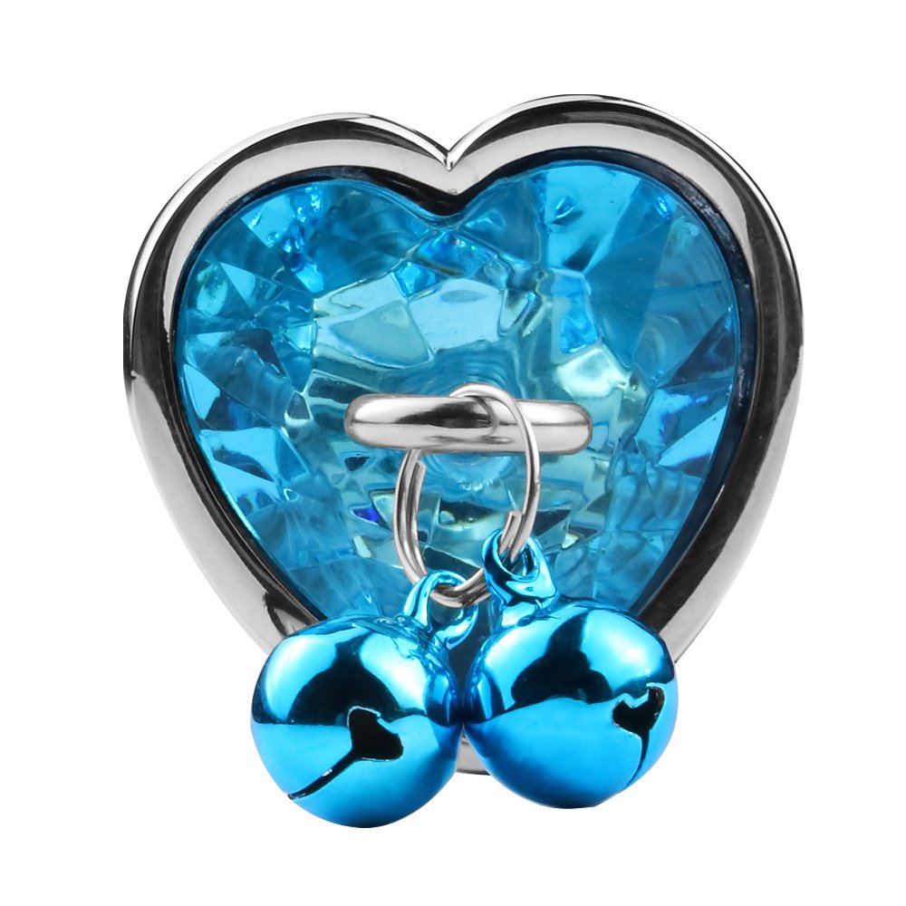 Wholesale Metal Aluminium Alloy Anal Plugs With Bells Heart Shape Crystal With S M L Size Butt Plug