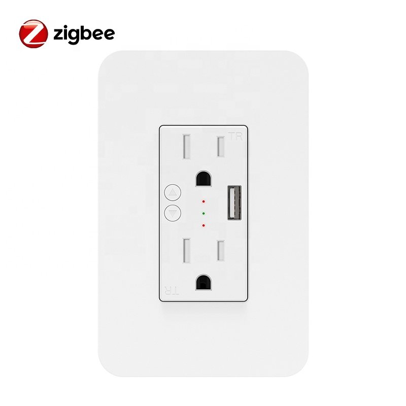 Tuya Smart Sockets US Zigbee Plugs Compatible with Alexa, Google Home Voice Control Wireless Remote Control Smart Socket