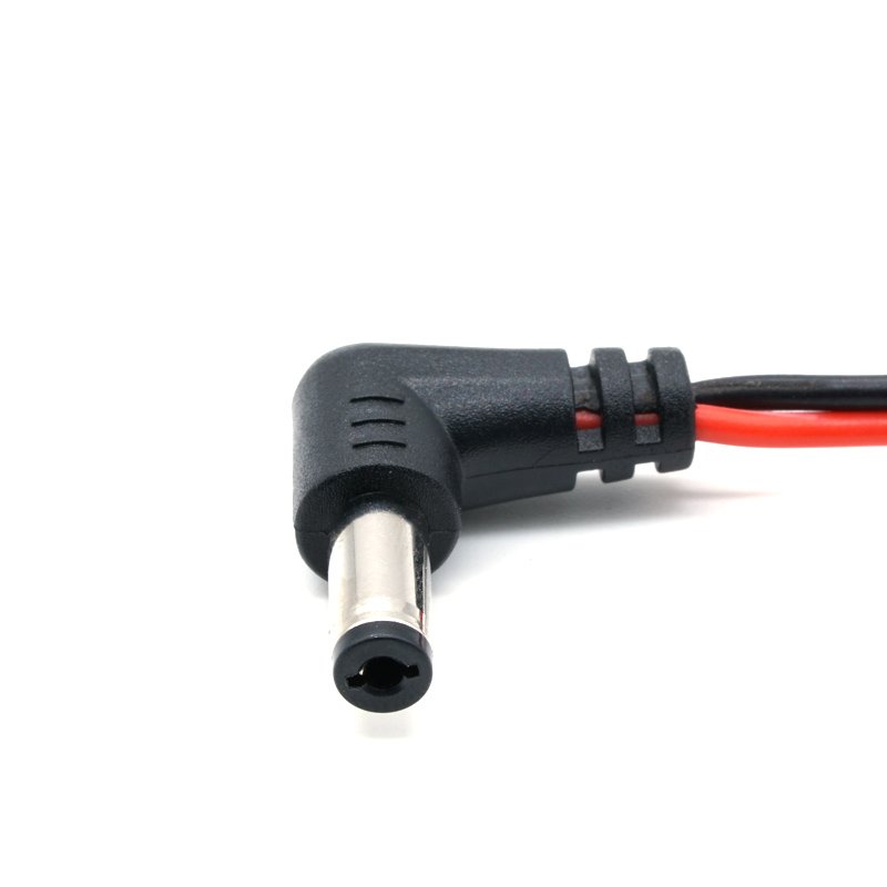 DC Power Jack Connector 90 Degree 5.5 2.1 Male Female Panel Plug Cable Wire Harness