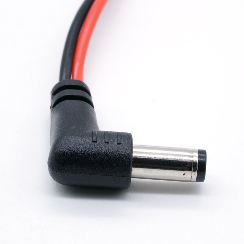 DC Power Jack Connector 90 Degree 5.5 2.1 Male Female Panel Plug Cable Wire Harness