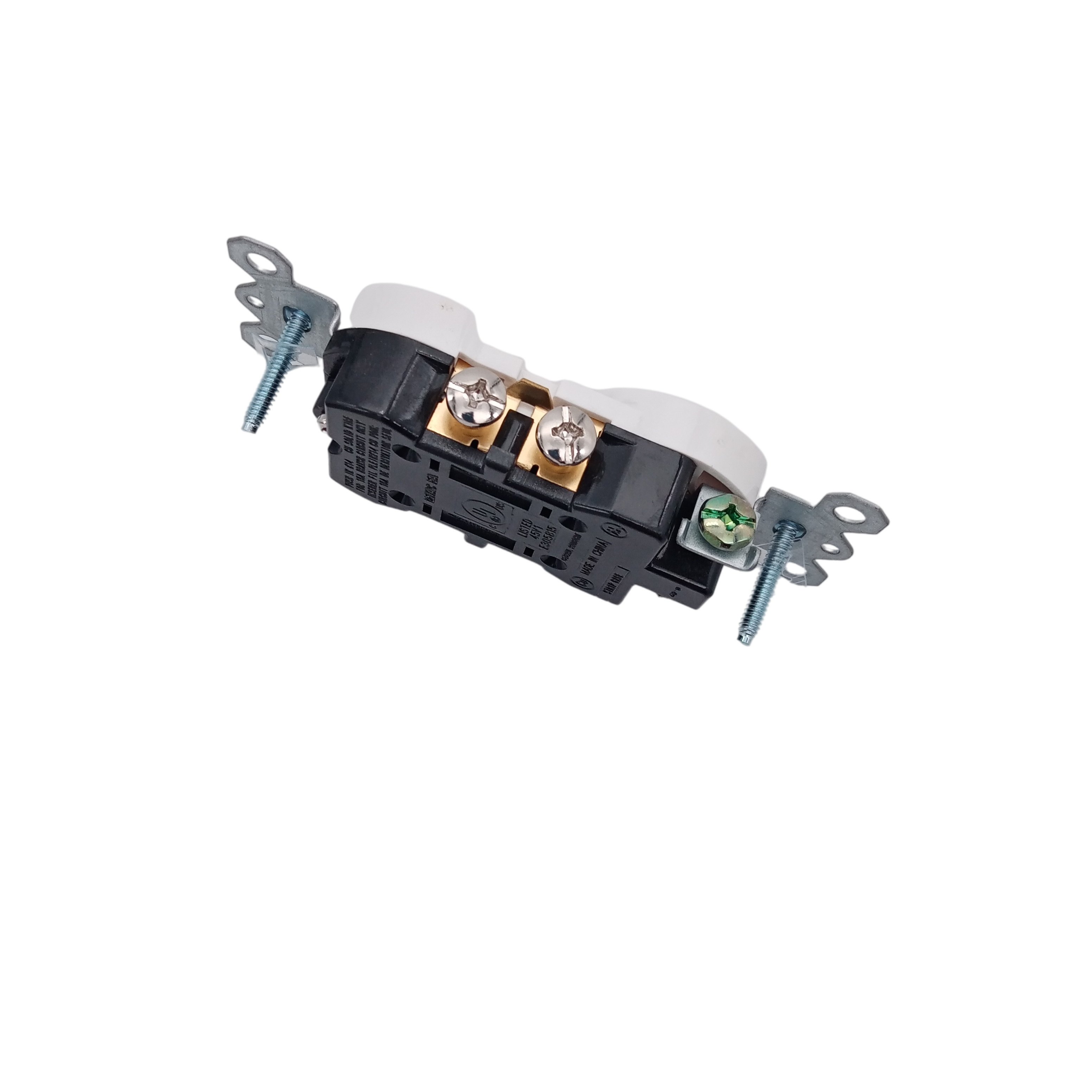 American AC Power Electric 6 Pin Double Wall Socket Outlet 125V Duplex Receptacle Outlet 15 Amp