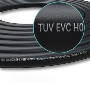 7 kw Type 2 to Type2 Charging Cable New Black 16A/32A IEC 62196-2 Certified TUV Certified