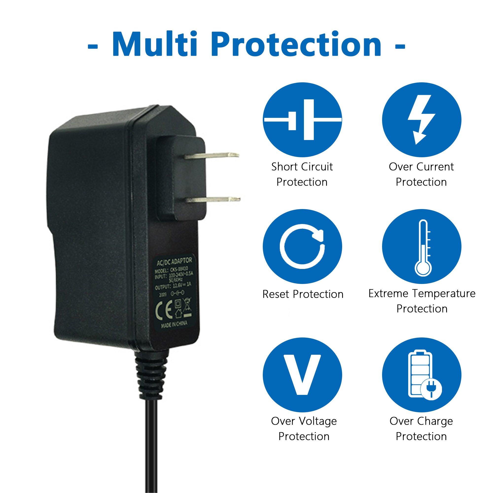 Universal Wall Plug Power Adapter 5V 6V 8.4V 9V 12V 12.6V 0.5A 1A 1.5A 2A AC DC Adaptor Power Supply 13W 12.6W Adapter for fx3