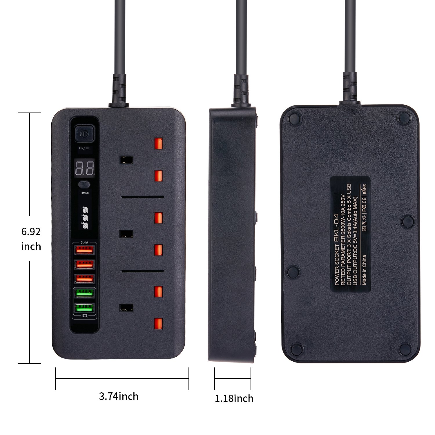 Kinds of High-quality Durable Power Socket Plugs Usb Smart Fast Charging British Power Strip Factory Wholesale All OEM Universal