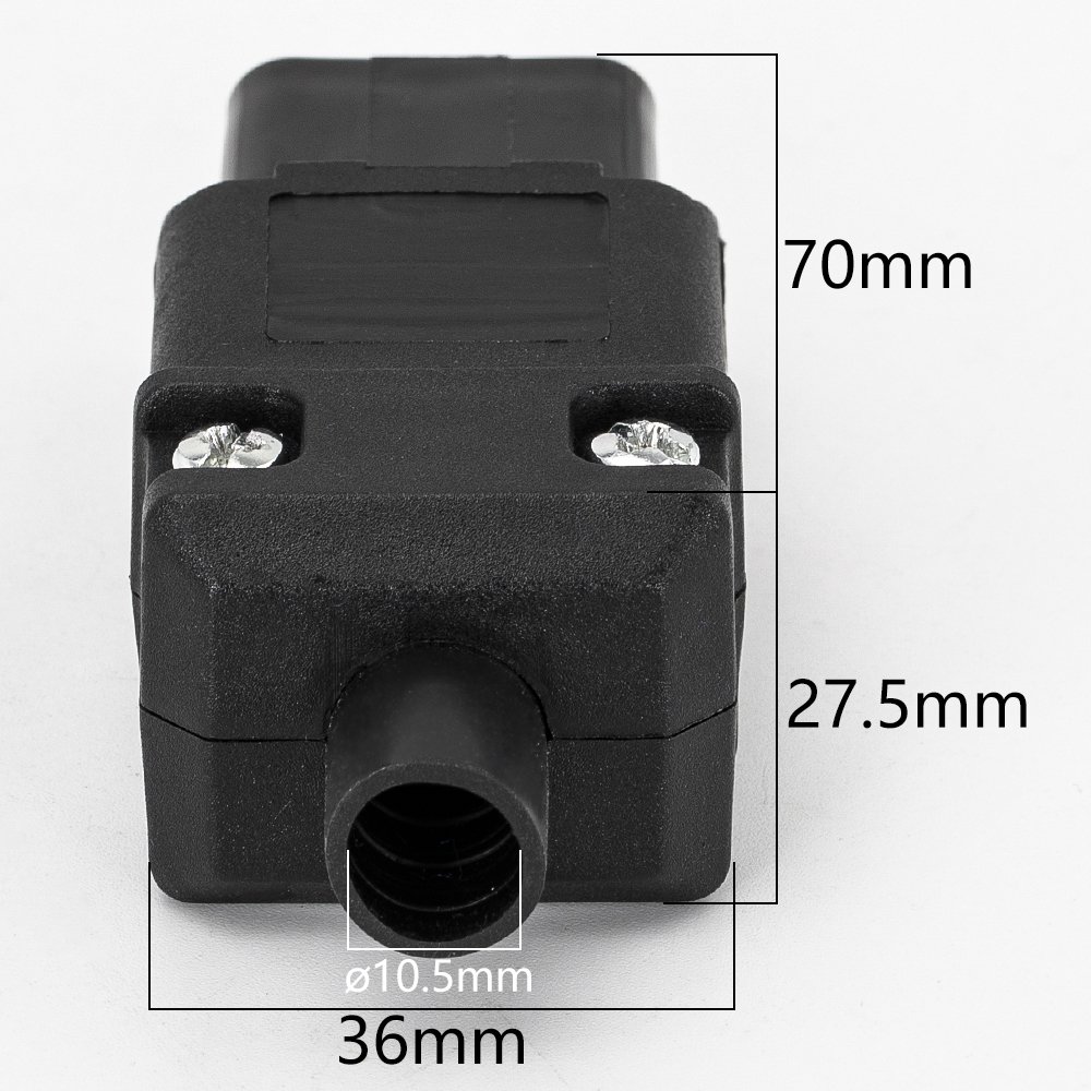 AS-C19 16A 250VAC AC Electrical IEC320 Series 2 in 1 C19 Female Connector 3 Pin Smart Power Socket Plug For Power Cord